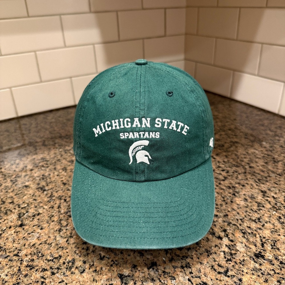 Michigan State Spartans 47 Brand Clean Up Hat Men OSFA Green Cotton